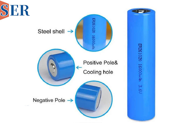 ER261020M Çift CC Li SOCL2 Pil Büyük Serbestleme Akımı Yüksek Kapasite 3.6V 13000mAh