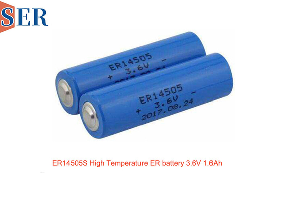 3.6Volt Birincil Yüksek Sıcaklıklı Lityum LiSOCL2 Pil ER14505S AA Uygulama Ölçüsü