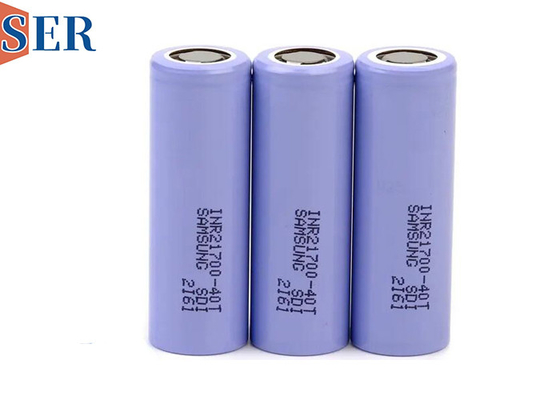 Yüksek drenaj türü INR21700 40T Samsung Li Ion Pil 3.6V Silindrik Şarj Edilebilir Pil Elektrik Araçları İçin