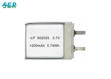 Küçük Lityum İyon Polimer Pil 502025 3.7V, Lityum Polimer Hücreler 210mAh