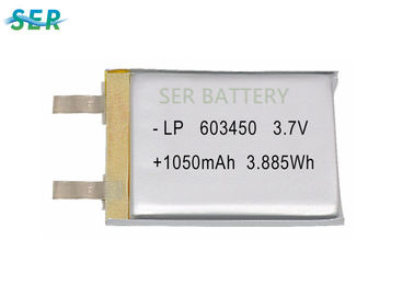 PCB / Tel ile Uzun Çevrim Ömrü Şarj Edilebilir Lityum Polimer 603450 3.7V 3300mah