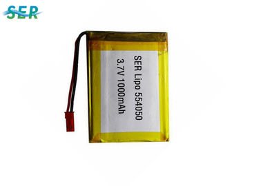 Dayanıklı Lityum İyon Pil ve Lityum Polimer Pil 3.7V 1000mah 554050 Kare Şekli