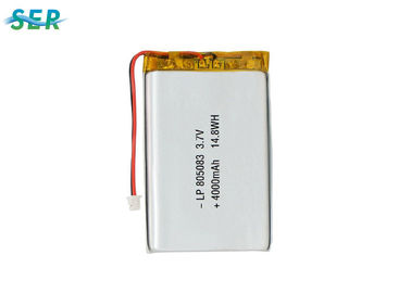 Tıbbi Ekipmanlar için Düz Şarj Edilebilir Lityum İyon Polimer Pil Paketi 3,7 V 4000mAh
