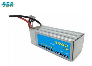 5000mAh RC Araba Aküsü Yüksek Kapasiteli Deşarj Oranı 25C 22.2V Uzun Çevrim Ömrü