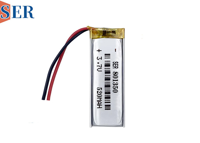 Özel Lipo Bataryası 801350 500mAh Li-Polimer Poç Hücre 803450 3.7V PCB ve Kablolu Lityum Polimer Bataryası