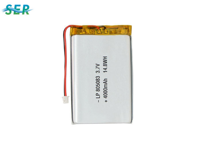 Tıbbi Ekipmanlar için Düz Şarj Edilebilir Lityum İyon Polimer Pil Paketi 3,7 V 4000mAh