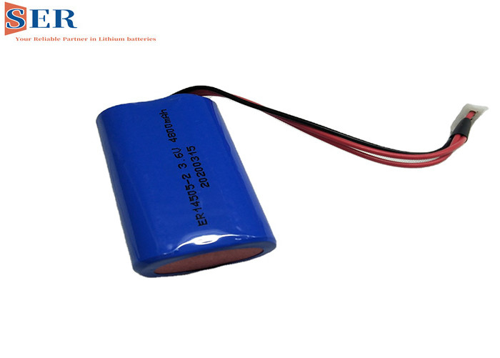 2ER14505 1S2P Li SOCL2 Pil ER14505-2 Ram Cmos Devresi İçin Paralel 3.6V 4800mah