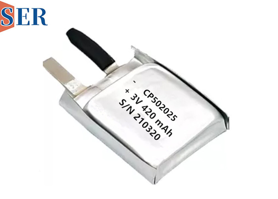 SER CP502025 Yumuşak Paket lityum manganez pil 3.0V Li-MnO2 Pil