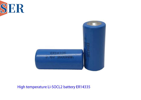 Yüksek Sıcaklık 3.6V Birincil Li Socl2 Pil ER14335 2/3AA Boyut ER14335S İzleme TPMS Ürünü