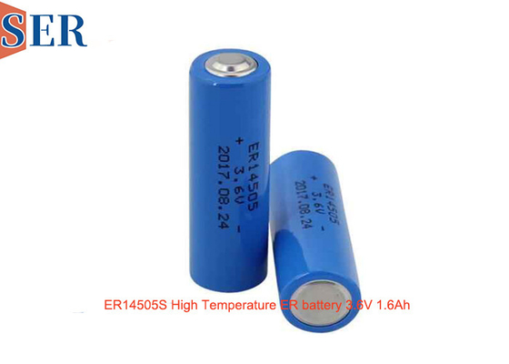 3.6Volt Birincil Yüksek Sıcaklıklı Lityum LiSOCL2 Pil ER14505S AA Uygulama Ölçüsü