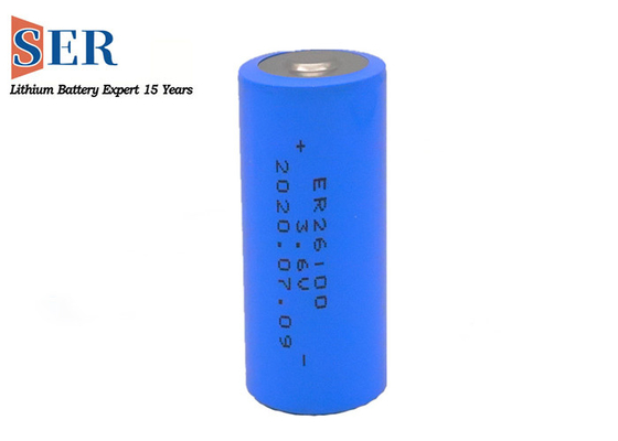 26*100mm Li-SOCL2 Pil ER26100 ER261020 Yüksek Kapasiteli Darbeler Akımı 600mA -40-165°C yüksek sıcaklıklı pil