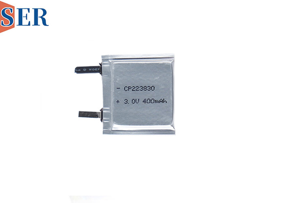 Özel Yeniden Şarj Edilemez Cüzdan Hücresi LiMnO2 Pil CP223830 3.0V 400mAh giyilebilir cihaz için
