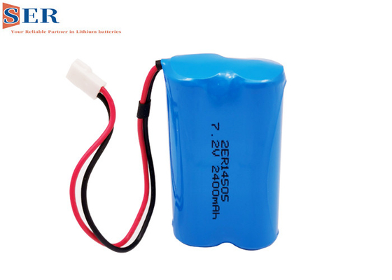 2ER14505 2S1P Li SOCL2 Pil ER14505-2S 7.2V 2400mah Metre için Tel Konnektör