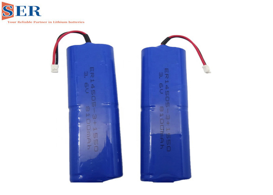 ER14505-3P 3.6V 8100mAh Li SOCL2 JST Konnektörlü Pil SPC1550 Kondansatör
