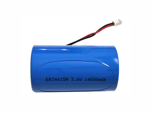 3.6 Volt 14AH Li SOCL2 Pil Lityum D Boyut ER34615M/W200A ER34615M/W200C ER34615M-T1 Kablo Uçlu Konnektörlü