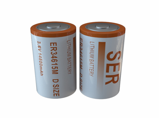 14500mAh LiSOCL2 Pil Spiral Yüksek Drenajlı Lityum Tiyonil Klorür ER34615M