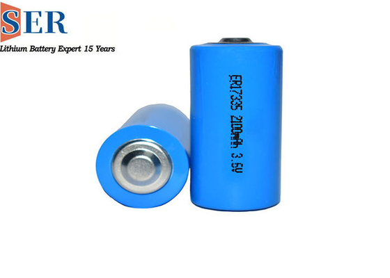 MSDS Li SOCL2 Pil ER17335S Yardımcı Ölçer 3.6 Volt Birincil Yüksek Sıcaklık Lityum Hücre