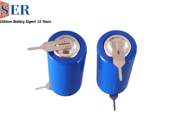 Gaz Ölçer NB-IoT Ölçer için Silindirik Li SOCl2 Pil Yüksek Gerilim 3.6 V ER17450m